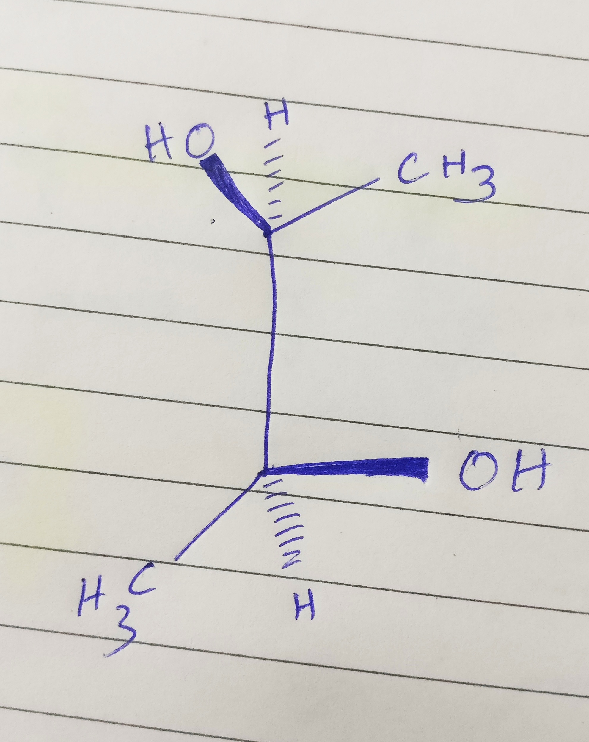 Question image for Does the compound show in the figure has any cente